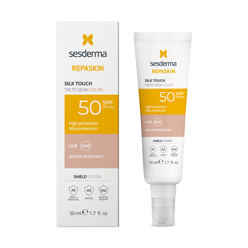 Sun Protection with Colour Sesderma REPASKIN Spf 50 50 ml Silky