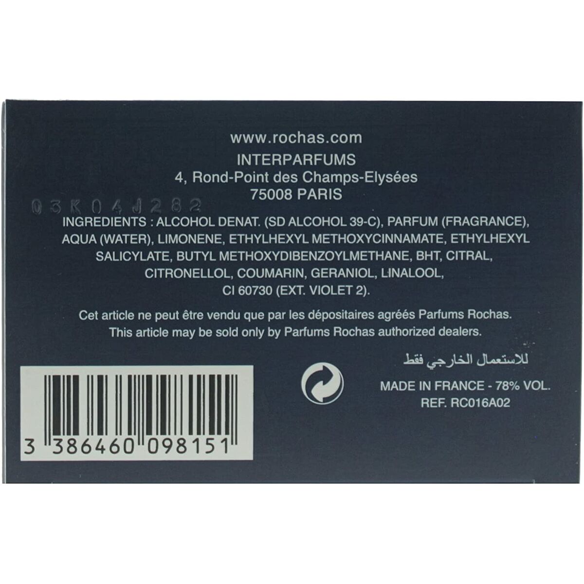 Herreparfume Rochas L'Homme EDT 60 ml